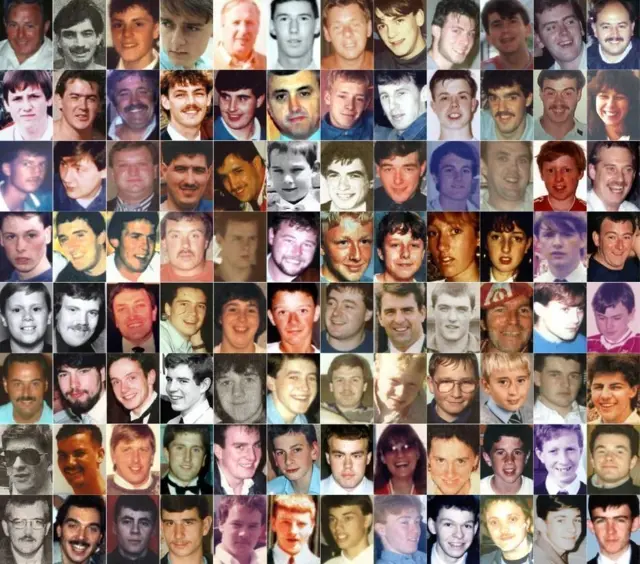 photo compilation of the 96 victims