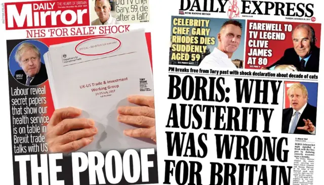 Daily Mirror and Daily Express