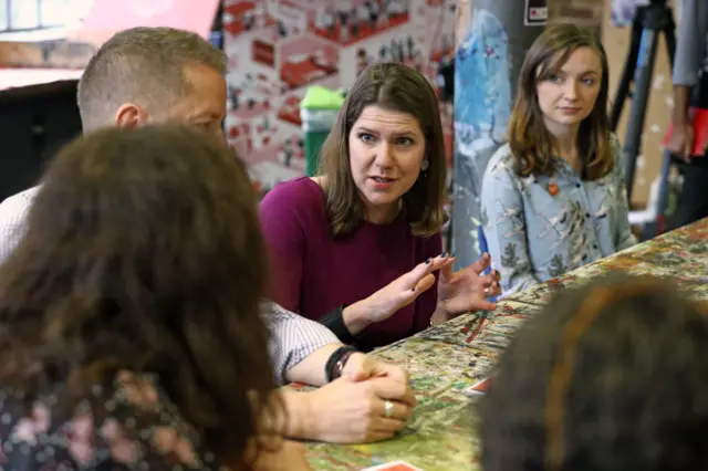 Liberal Democrat leader Jo Swinson during a roundtable on homelessness at Crisis" Skylight Centre in East London, whilst on the General Election campaign trail.