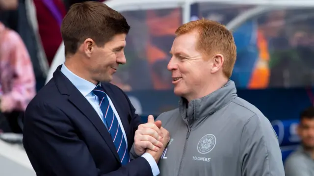 Rangers manager Steven Gerrard and Celtic's Neil Lennon