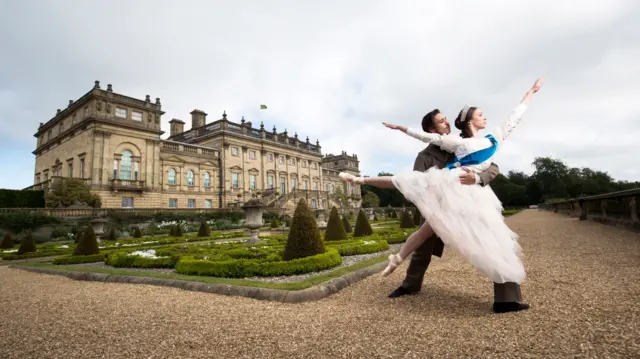 Northern Ballet dancers at Harewood House