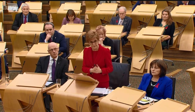 Nicola Sturgeon at Holyrood