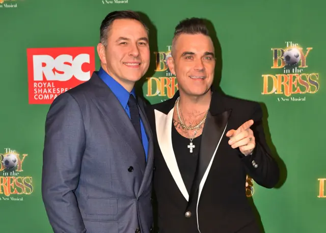 David Walliams and Robbie Williams