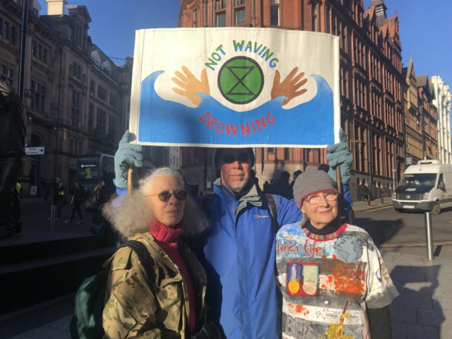 Climate change protesters in Nottingham