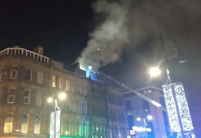 Bradford building on fire