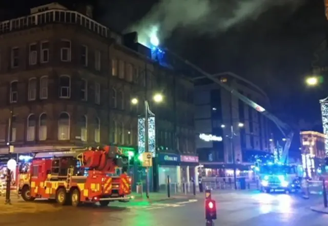 Bradford building on fire