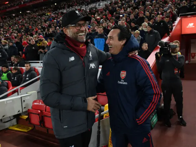 Jurgen Klopp and Unai Emery