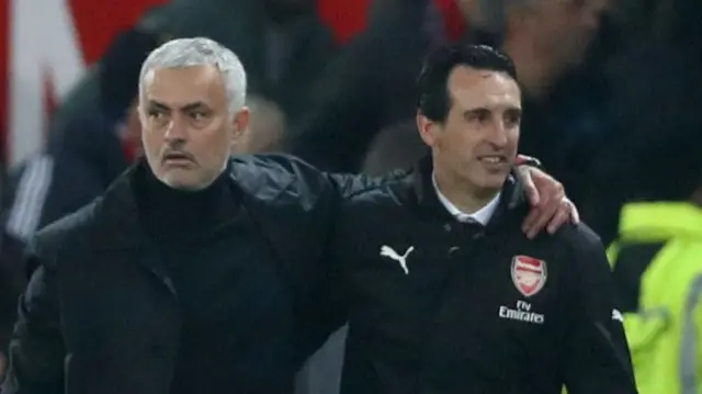 Jose Mourinho and Unai Emery