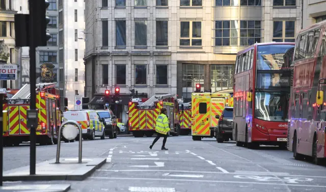 Emergency services on London Bridge