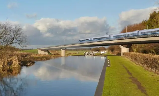 Artist's impression of HS2 train