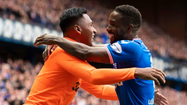 Rangers' Alfredo Morelos and Jermain Defoe