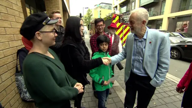 Jeremy Corbyn campaigning in Wandsworth