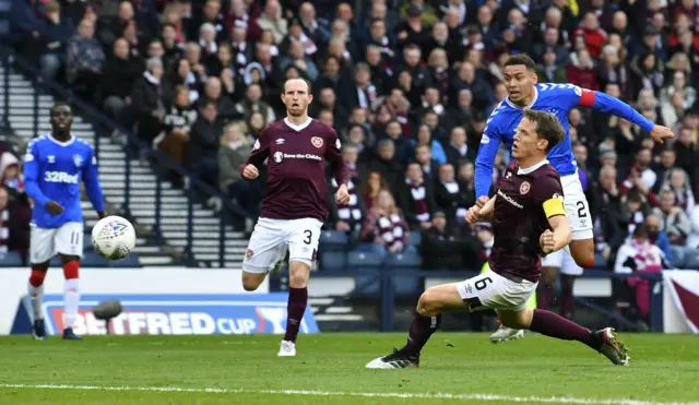 Rangers' James Tavernier shoots