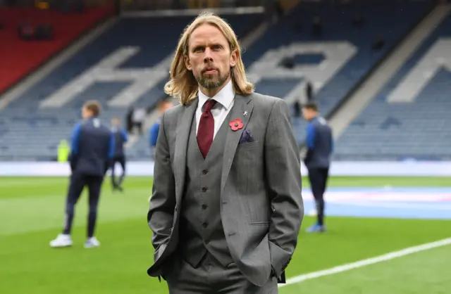 Hearts caretaker boss Austin MacPhee at Hampden