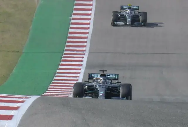 Lewis Hamilton leads