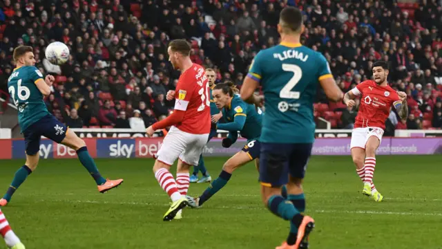 Alex Mowatt scores for Barnsley