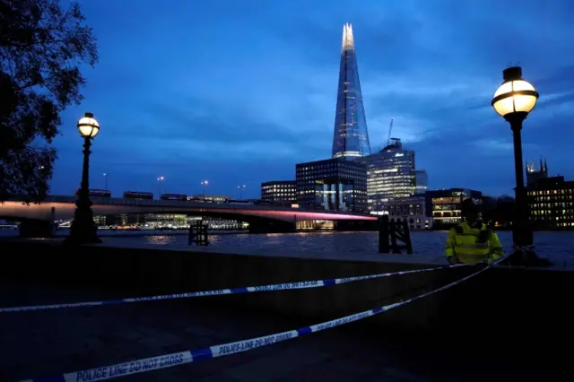 The Shard and London Bridge cordoned off