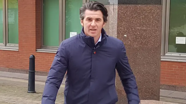 Joey Barton leaving Sheffield Crown Court