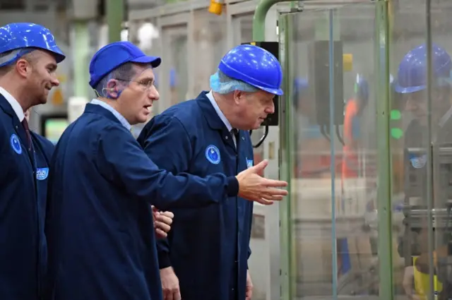 Boris Johnson in Tetley Tea Factory