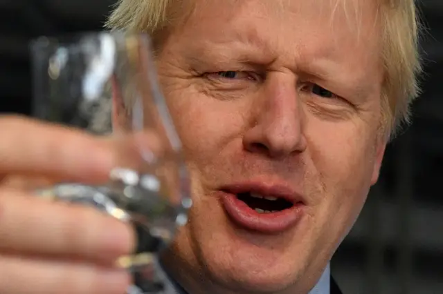 Boris Johnson tasting whisky