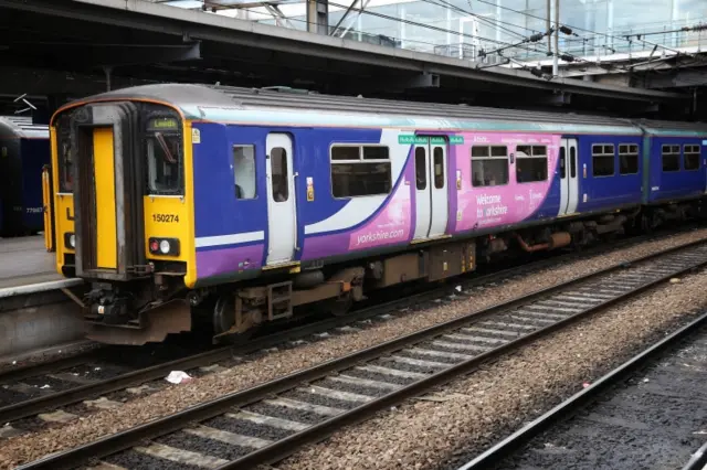 A train at Leeds station