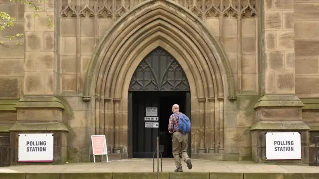 Leeds Minster as a polling station