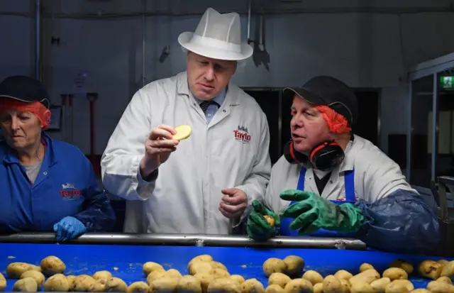 Boris Johnson and potatoes