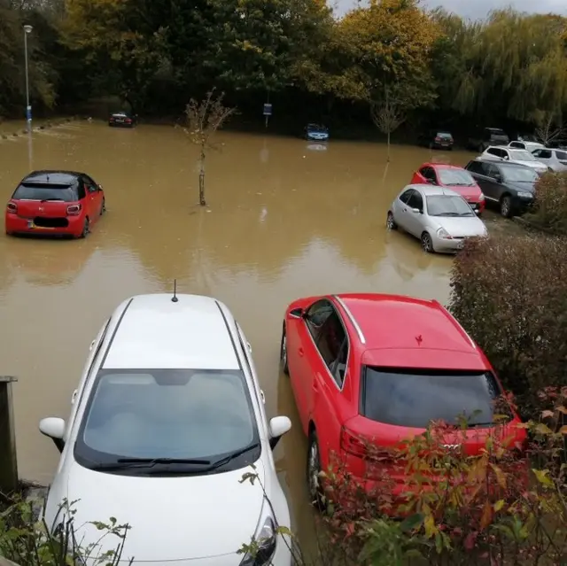 Flooded car park