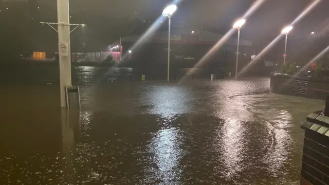 Water outside Meadowhall