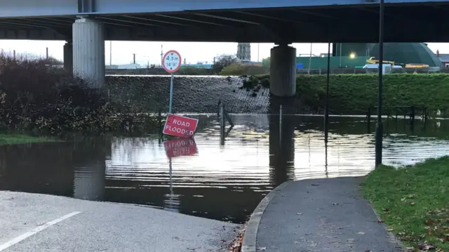 Water under a bridge