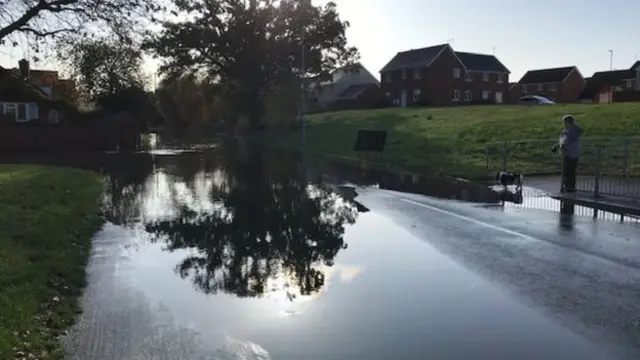 Flooding around Hoarwithy Road and Winston Road