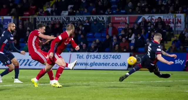 Andrew Considine scores Aberdeen's third goal