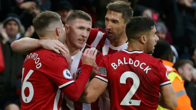 Sheffield United celebrations, 3-0 Burnley