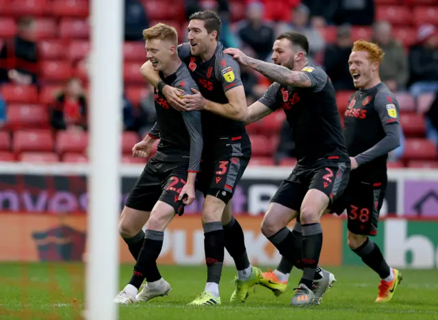 Sam Clucas celebrates