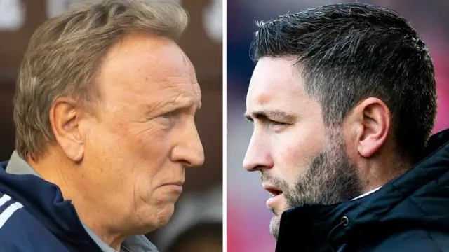 Cardiff City manager Neil Warnock, at 70, is almost twice as old as Bristol City boss Lee Johnson, 38