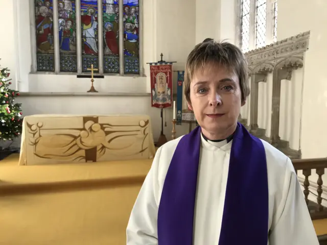 Rev Lynda Davies, vicar at All Saints Church, Cottenham.