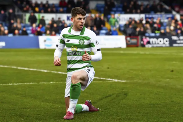 Ryan Christie celebrates his second goal