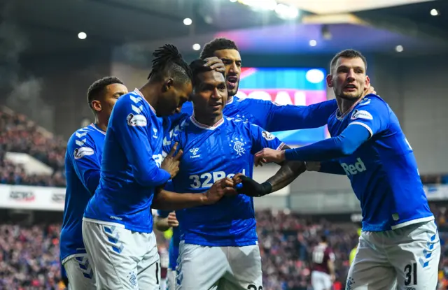 Rangers thumped Hearts 5-0