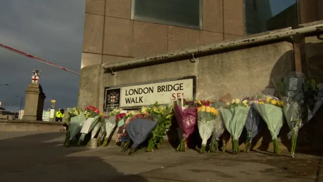 Floral tributes have been laid for the victims and those injured in the attack at London Bridge