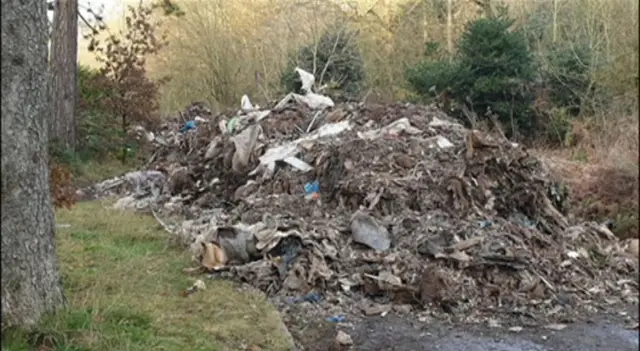 Rubbish dumped at Great Barr Hall