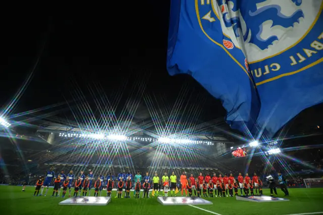 Teams line-up at Stamford Bridge