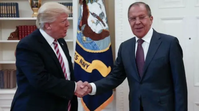 Trump met Russian Foreign Minister Sergei Lavrov at the White House in 2017