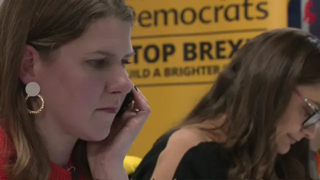 Jo Swinson on the phone