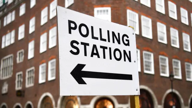 Polling station sign