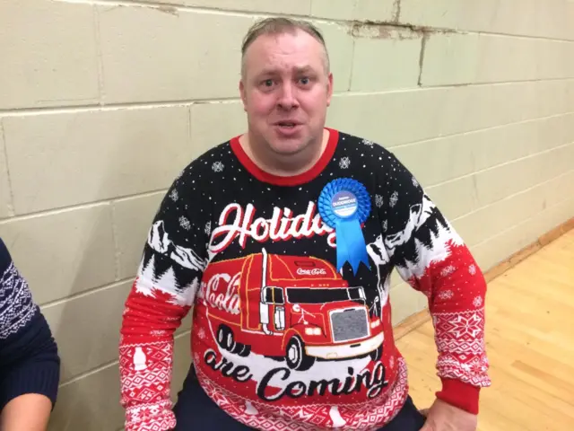 Tony Cox in his Christmas jumper