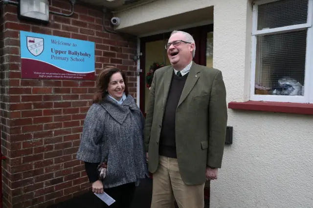 Ulster Unionist leader Steve Aiken with his wife Beth