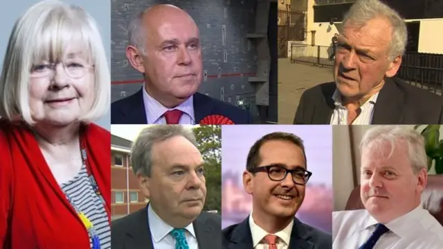 (Clockwise from left) Ann Clwyd, Albert Owen, Glyn Davies, Guto Bebb, Owen Smith, Ian Lucas