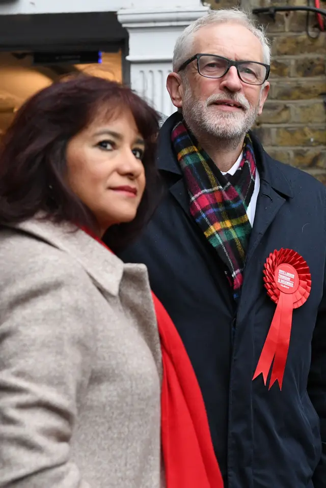 Jeremy Corbyn with his wife Laura Alvarez