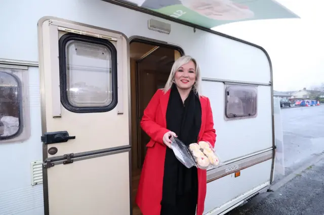Sinn Fein's Stormont leader Michelle O'Neill cast her ballot