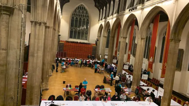 The Norwich South count ready to get underway at The Hall in Norwich